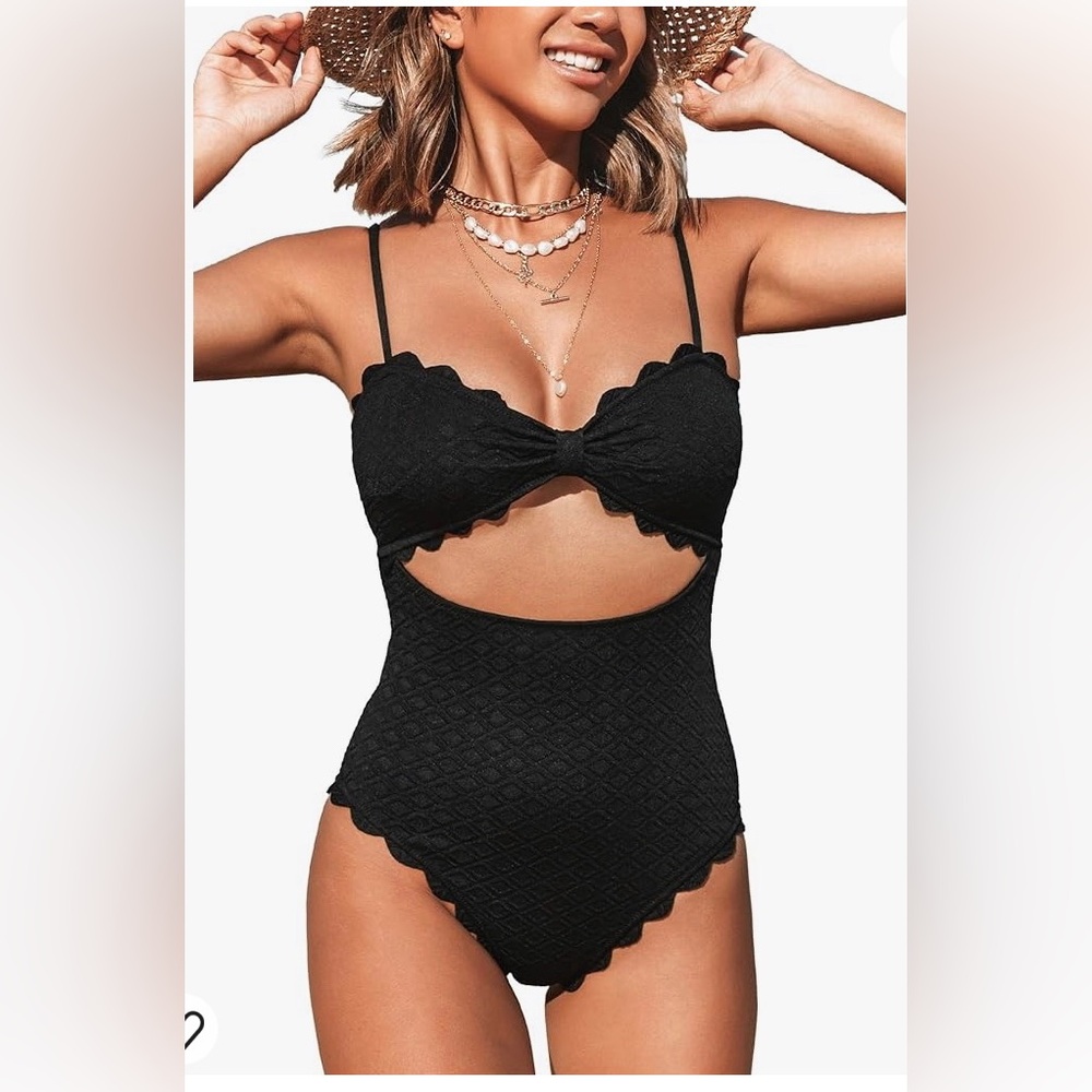 NWT Cupshe brand black swimsuit